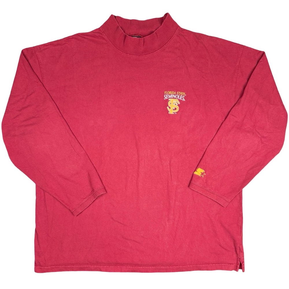 Vintage Florida State Seminoles Starter Mock Neck Long Sleeve Shirt 2X‎ FSU